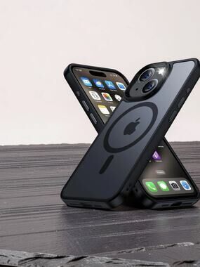 iPhone 16 Plus MagSafe Magnetic Bumper Case& Screen Protector Titanium Black NWT